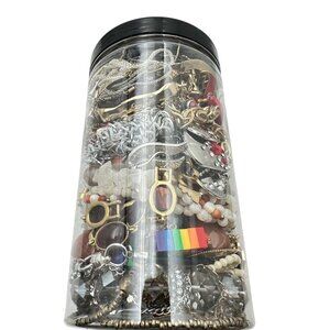 Mystery Jewelry Jar #1060 Wearable Quality Pieces 2lbs Necklace Bracelet Earring